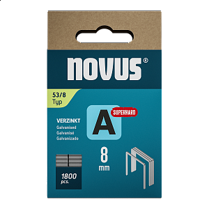 Novus tenké, drátové sponky typ A, 53 F/8 mm, Super Hard, 1800 ks