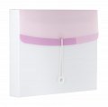 Color Dream box na spisy s gumičkou A4 PP - bílo-fialový 700 µ