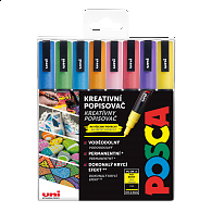 Posca sada popisovačů PC-3M, 0,9 - 1,3 mm, třpytivé barvy (8 ks)