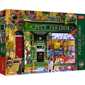 Puzzle Premium 1000 dílků  - Tea Time: Ráj pro domácí mazlíčky