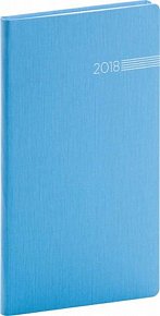 Diář 2018 - Capys - kapesní, sv. modrý, 9 x 15,5 cm