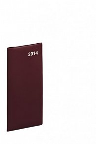 Diář 2014 - Kapesní plánovací měsíční PVC - vínový