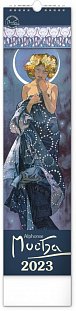 Kalendář 2023 nástěnný: Alfons Mucha, 12 × 48 cm