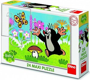 Puzzle Krtek a houba 24 dílků maxi
