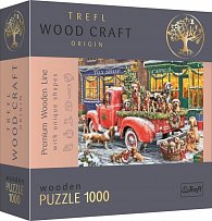 Trefl Wood Craft Origin Puzzle Santovi malí pomocníci 1000 dílků - dřevěné