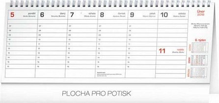 Náhled Kalendář stolní 2018 - Plánovací daňový, 33 x 12,5 cm