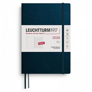 Weekly Planner & Notebook 2026 Medium (A5) Deep Sea