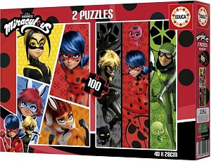Puzzle Kouzelná Beruška a Černý kocour/2x100 dílků
