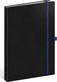 Notes - Vivella Classic černý/modrý, linkovaný, 15 x 21 cm