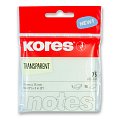 Kores Transparentní samolepicí bloček 75x75 mm