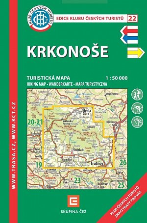 KČT 22 Krkonoše 1:50T Turistická mapa, 12.  vydání