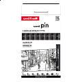 UNI PIN Classic, sada linerů, 8 ks, (0,05 mm/ 0,2 mm/ 0,4 mm/ 0,6 mm/ 0,8 mm/ 1,0 mm / BR), černá