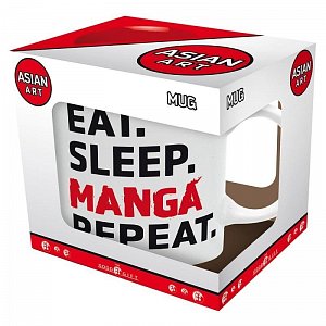 Eat, Sleep, Manga, Repeat Keramický hrnek 320 ml