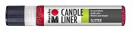 Marabu Candle Liner na svíčky - glitový červený 25 ml