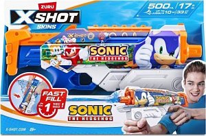 ZURU X-SHOT Vodní pistole Sonic the Hedgehog Fast Fill Skins