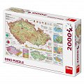 Puzzle Mapa České Republiky 97x69cm 2000 dílků v krabici 32x23x7cm