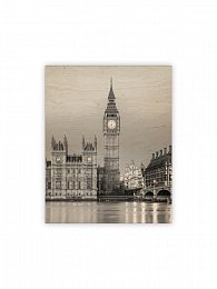 Obraz dřevěný: Big Ben, 450x520
