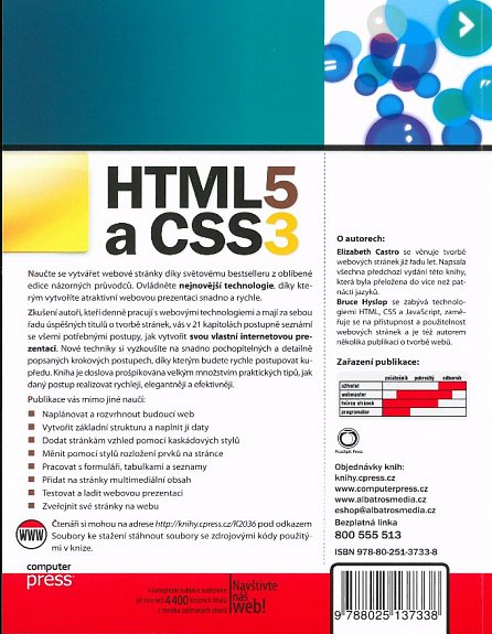 Náhled HTML5 a CSS3 - Názorný průvodce tvorbou WWW stránek, 1.  vydání