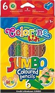 Colorino Pastelky kulaté Jumbo s ořezávátkem 6 barev