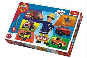 Trefl Puzzle Požárník Sam / 100 dílků