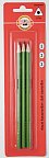 Koh-i-noor tužka grafitová trojhranná č.3 /zelená set 3 ks