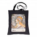 Plátěná taška Alfons Mucha – Zodiak, černá