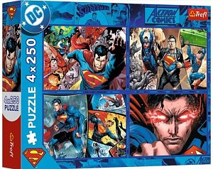 Puzzle Odvaha Supermana 4x250 dílků