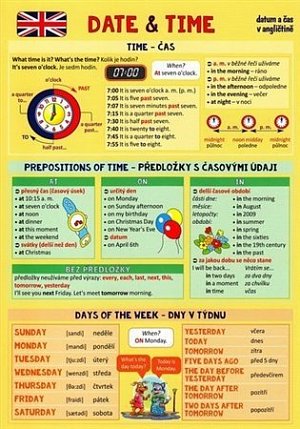 Angličtina Date & Time - Pomůcka pro školáky