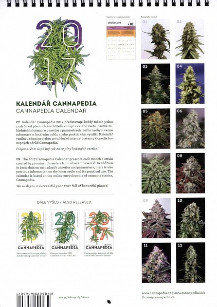 Náhled Kalendář Cannapedia 2017 - Legendární konopné odrůdy