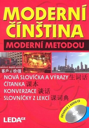 Moderní čínština moderní metodou - 3 knihy+3CD