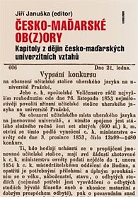 Česko-maďarské ob(z)ory - Kapitoly z dějin česko-maďarských univerzitních vztahů