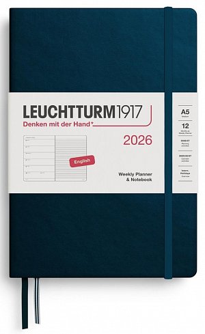 Weekly Planner & Notebook 2026 Medium (A5) Deep Sea