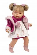 Llorens 38364 JOELLE - realistická panenka se zvuky a měkkým látkovým tělem - 38 cm