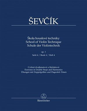 Škola houslové techniky op. 1, sešit 4, Cvičení dvojhmatová a flažoletová