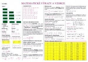 Tabulka - Matematické výrazy a vzorce, 1.  vydání
