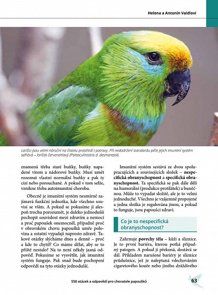 Náhled 550 otázek a odpovědí pro chovatele papoušků