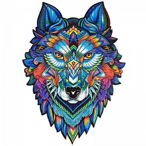 Unidragon dřevěné puzzle - Vlk velikost L, 1.  vydání