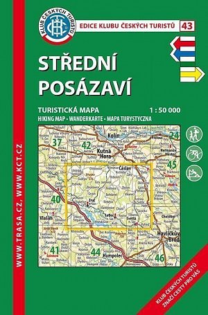 KČT 43 Střední Posázaví 1:50 000 / Turistická mapa, 6.  vydání