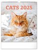 Kalendář 2025 nástěnný: Kočky, 30 × 34 cm