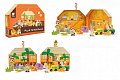 Safari/ZOO figurky dřevo + domeček 16 ks ve fólii