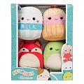 Squishmallows Micromallows 4-Pack Liška, Želva, Mlíčko, Dortík 6 cm