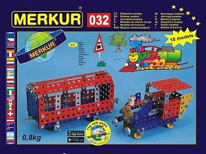 Merkur 032 Železniční modely 300 dílů / 10 modelů