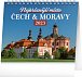 Kalendář 2023 stolní: Nejkrásnější místa Čech a Moravy, 16,5 × 13 cm