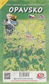 Opavsko - Ručně malovaná mapa