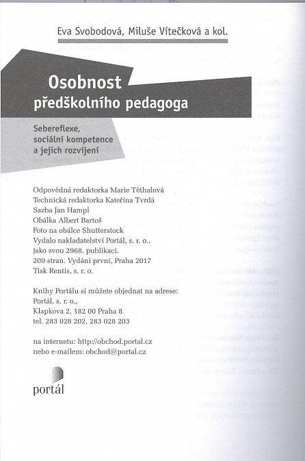 Náhled Osobnost předškolního pedagoga - Seberozvoj, sociální kompetence a jejich rozvíjení