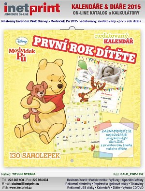 Kalendář - W. Disney Medvídek Pú - první rok dítěte - nedatovaný