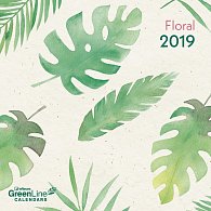 Kalendář GreenLine Floral 2019 (17,5 x 17,5 cm)