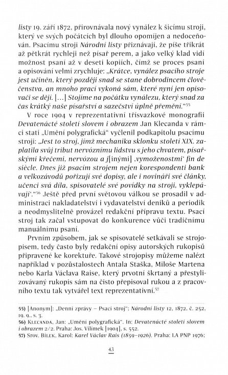 Náhled Psaní na dotek - Materialita textu a proces psaní v české literární kultuře 1885-1989