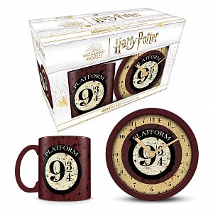 Harry Potter Dárkový set - Nástupiště 9 a 3/4 (hodiny a budík)