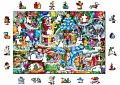 Wooden City Puzzle Vánoční sněžítka 2v1, dřevěné, 505 dílků